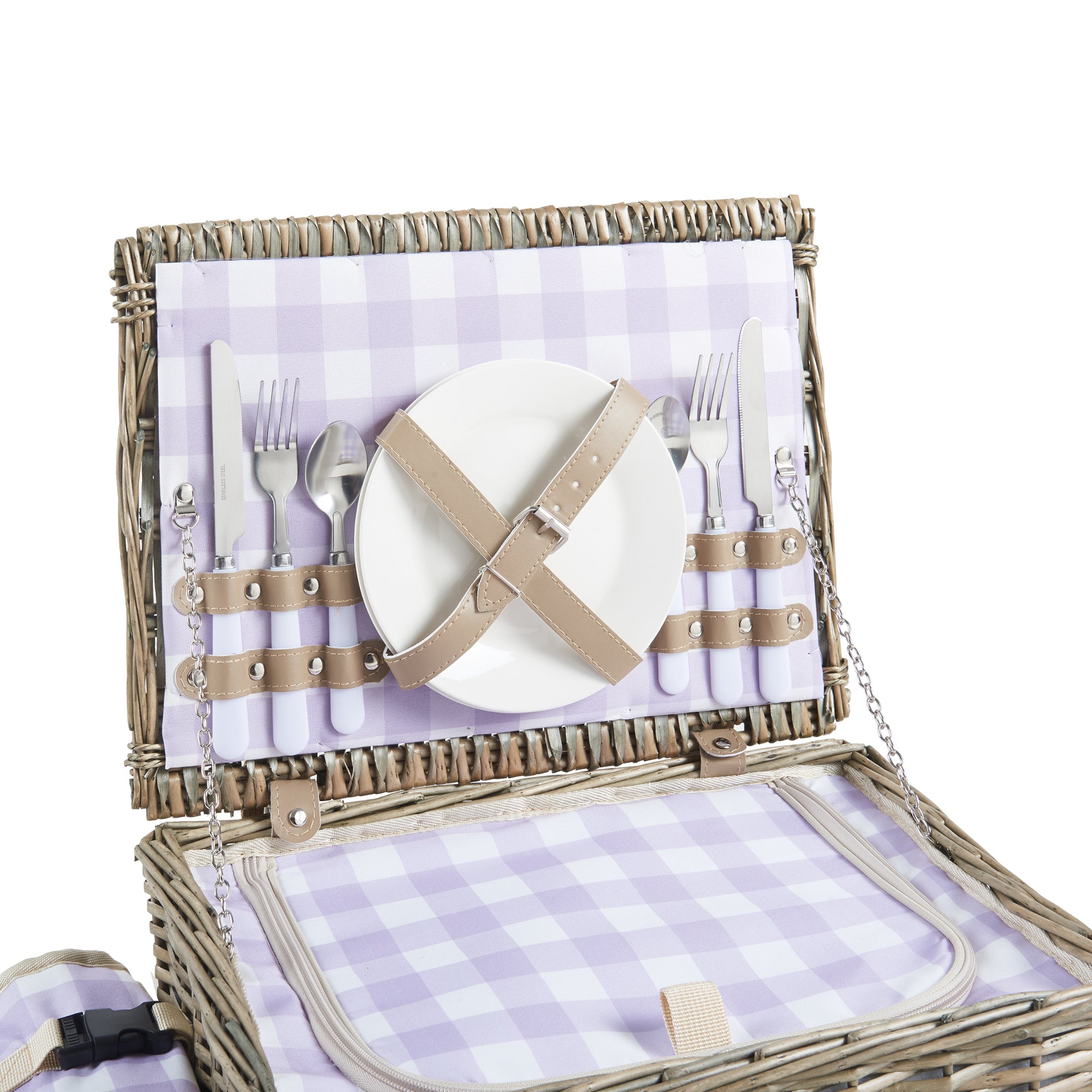 Cestino Picnic Bisceglie per 2 Persone Valigetta Picnic in Vimini Set Completo casa.pro