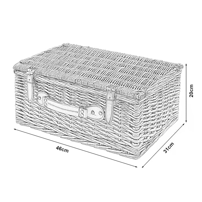 Cestino da Picnic Brindisi per 4 Persone Valigia Picnic in Rami di Salice Set Completo casa.pro