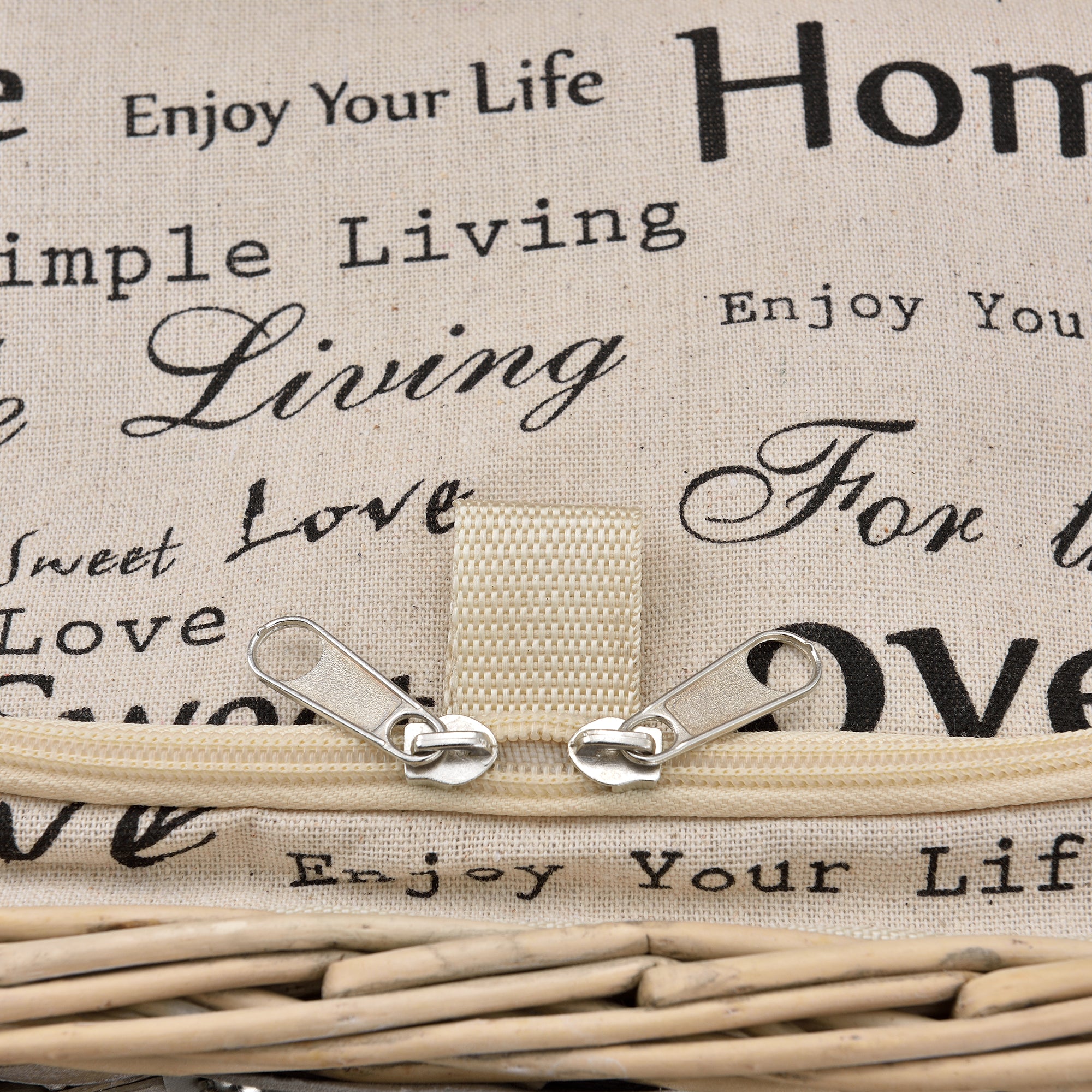 Cestino da Picnic per 2 Persone Valigia Picnic in Rami di Salice Vintage - Interno Fantasia casa.pro