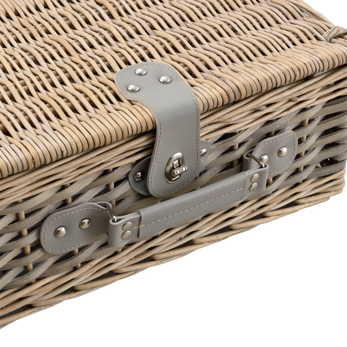 Cestino da Picnic per 2 Persone Valigia Picnic in Rami di Salice Vintage - Interno Fantasia casa.pro