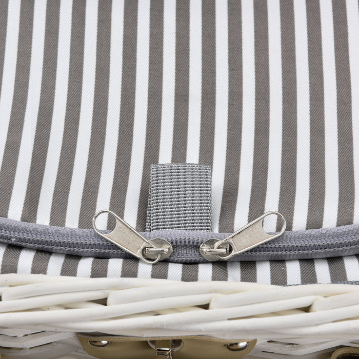 Cestino da Picnic per 2 Persone Valigia Picnic in Rami di Salice Vintage - Esterno Bianco casa.pro