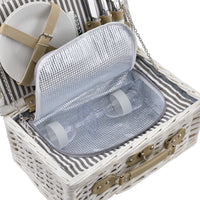 Cestino da Picnic per 2 Persone Valigia Picnic in Rami di Salice Vintage - Esterno Bianco casa.pro