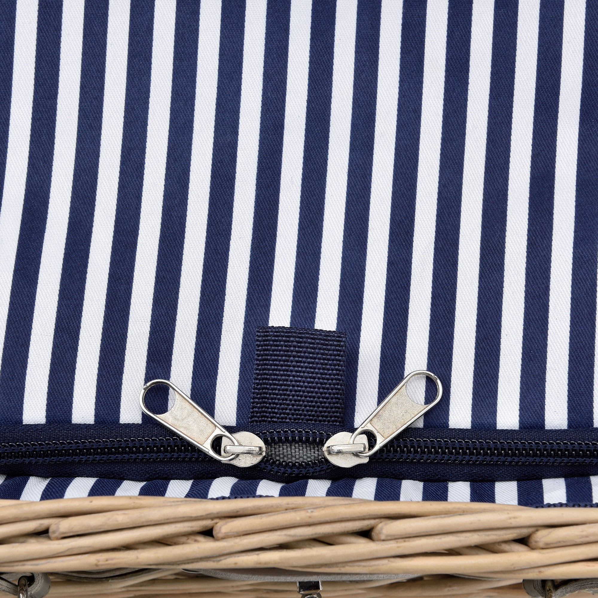 Cestino da Picnic per 2 Persone Valigia Picnic in Rami di Salice Vintage - Interno Blu-Bianco casa.pro