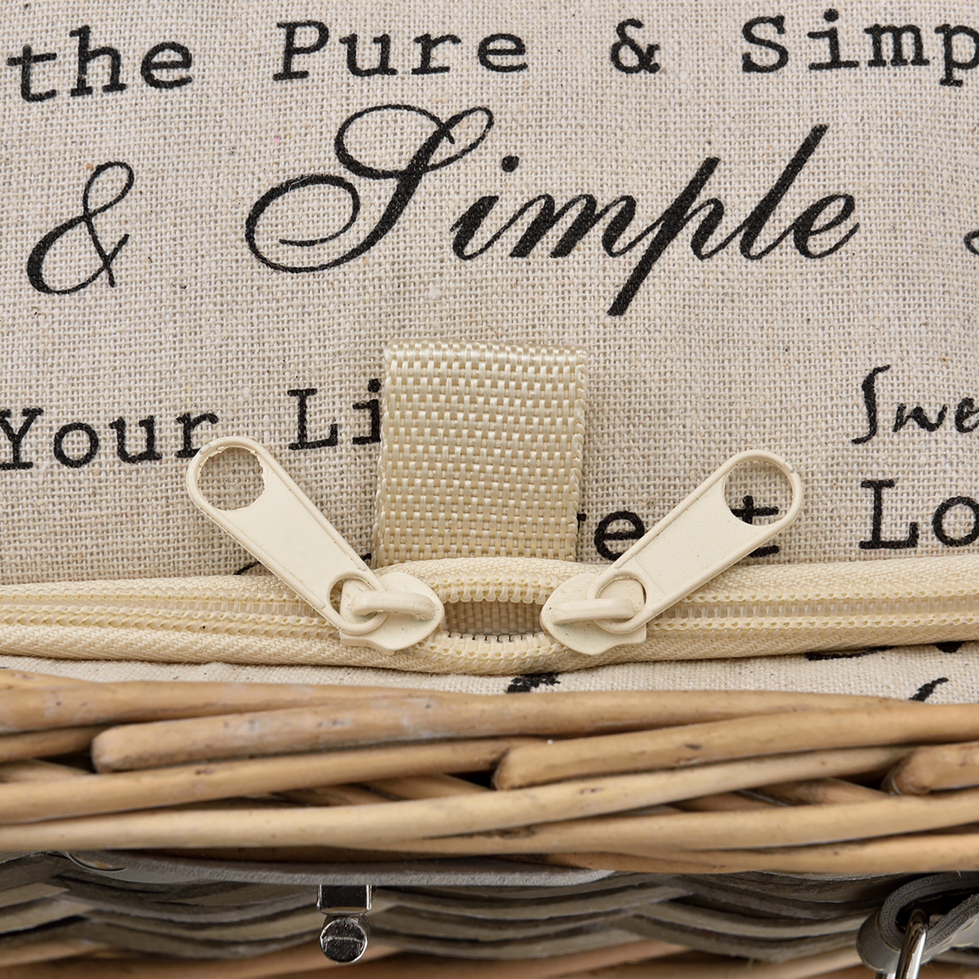 Cestino da Picnic per 4 Persone Valigia Picnic in Rami di Salice Vintage - Interno Fantasia casa.pro