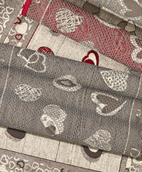 Tappeto LOVELY grigio ardesia moderno cuori, tappetino multiuso lavabile antiscivolo cm.55x80