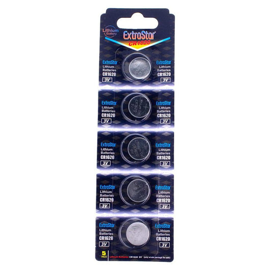 Pila Batteria A Bottone CR1620 3V Confezione Da 5 Pile