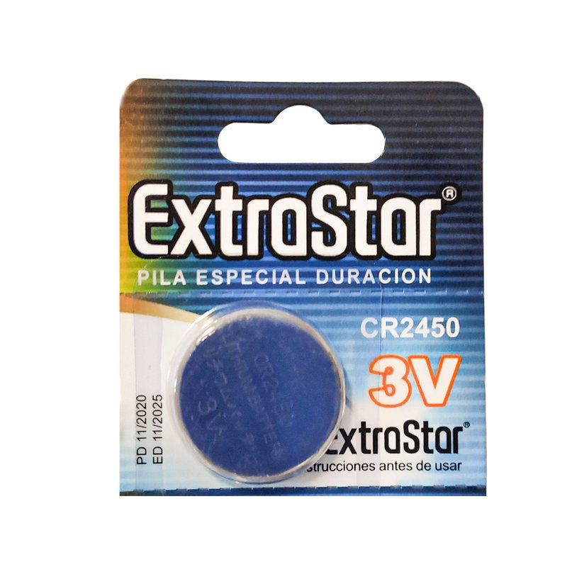 Pila Batteria A Bottone CR2450 3V Confezione Da 5 Pile