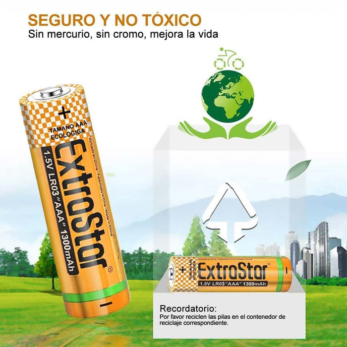 Pila Batteria LR03 AAA Mini Stilo 1,5V 1300mAh MN2400 Alcalina Confezione da 12 Pezzi