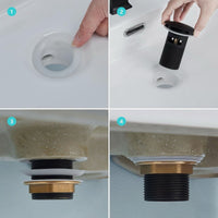 Piletta scarico click clack universale 1/4'' Argento tappo lavabo lavello 59601