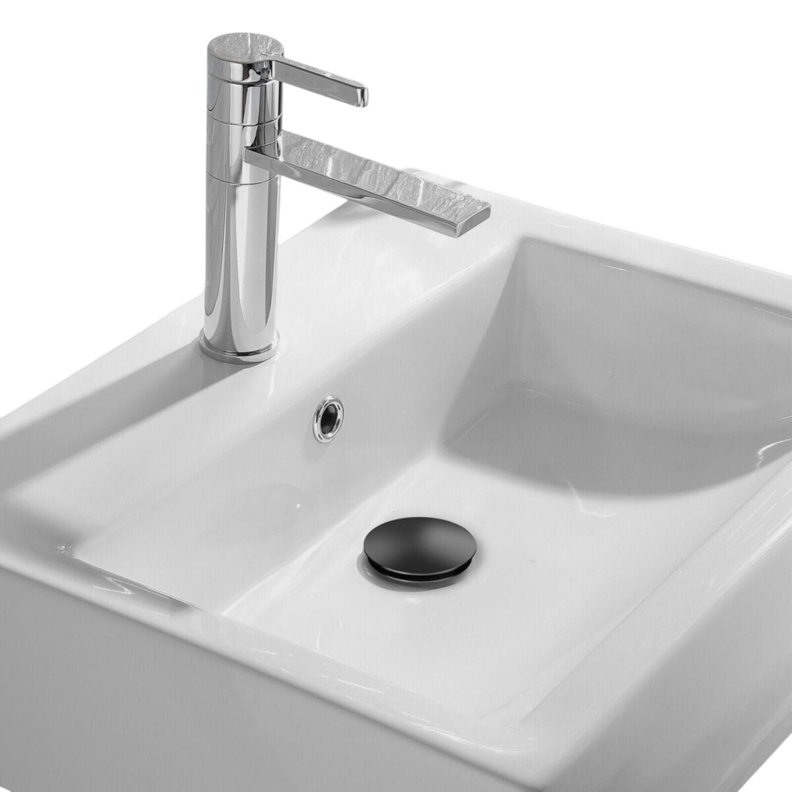 Piletta scarico click clack universale 1/4" Nera tappo lavabo lavello 59606