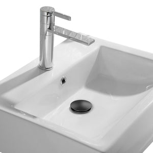 Piletta scarico click clack universale 1/4" Nera tappo lavabo lavello 59606