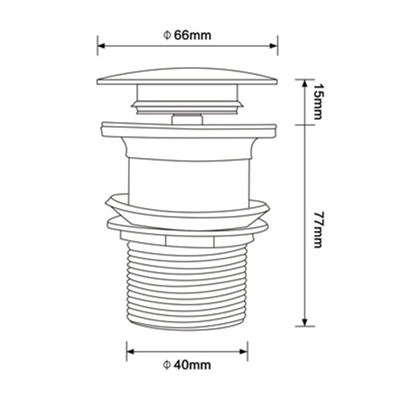 Piletta scarico click clack universale tappo lavabo lavello bidet  59602/86032