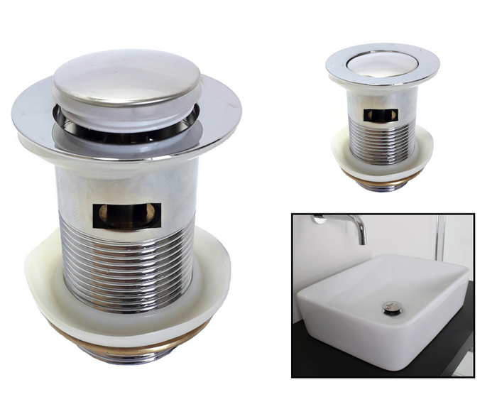 Piletta scarico click clack universale tappo lavabo lavello bidet  59600/86033