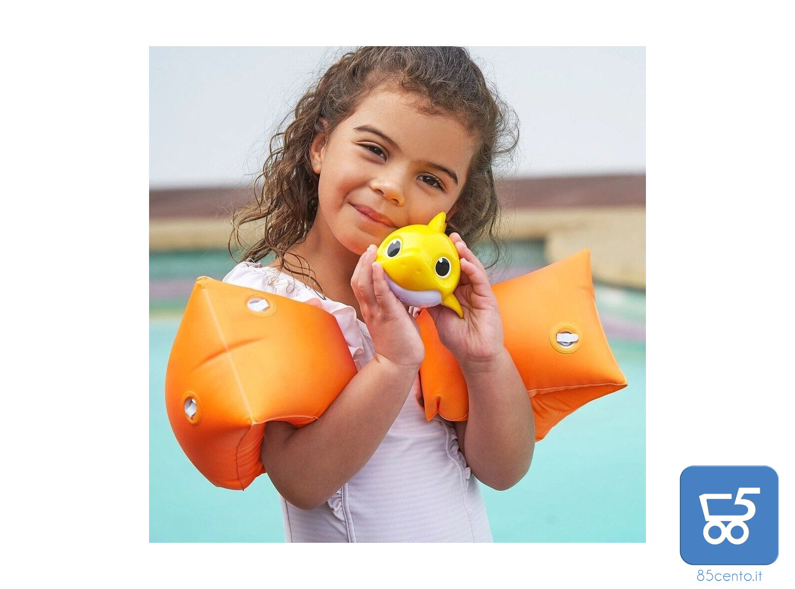 Pinkfong Baby Shark Giocattolo da Bagno Canta e Nuota a Batteria Giallo per Bambini +18 Mesi, Nuota per Davvero! copia