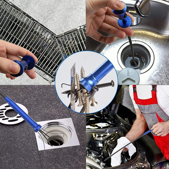 Pinza Asta raccogli tutto flessibile sonda magnetica con ad artiglio e luce 55CM