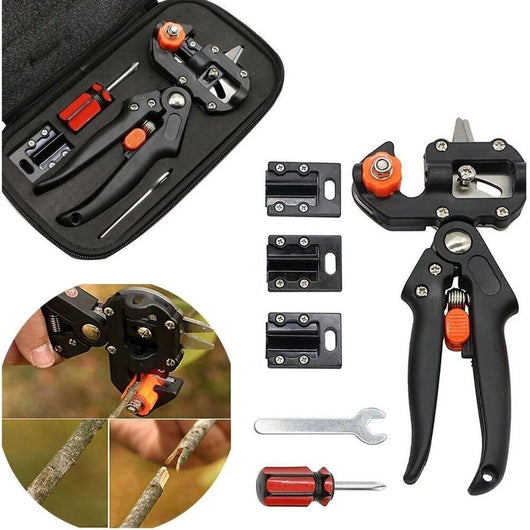 Pinza innestatrice manuale 3 innesti per piante e fiori + astuccio e accessori