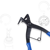 Pinza per anelli elastici seeger interni esterni becchi ad angolo 90 gradi 19508