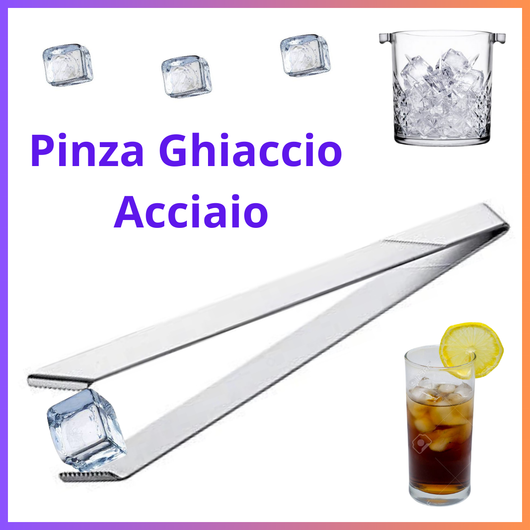 Pinza per ghiaccio molla cucina acciaio inox piazza portaghiaccio accessori bar