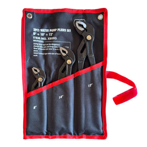 Pinze Poligrip Set 3 PZ Pinze A Pappagallo Con Pulsante Regolabile  8"-10"-12"