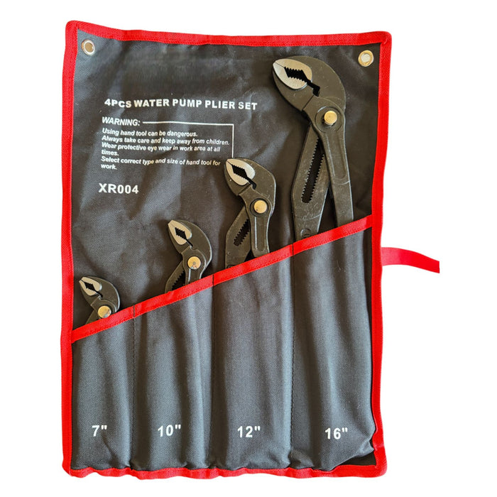 Pinze Poligrip Set 4 PZ Pinze Pappagallo Con Pulsante Regolabile 7" 10" 12" 16''