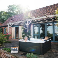 Tempo Style - Piscina Idromassaggio Quadrata MSpa Oslo Plus F-OS063WP (6 Posti) | 180 x 180 x 65cm | 1150 litri | 120 getti d'aria massaggianti a 3 velocità | Copertura termica inclusa