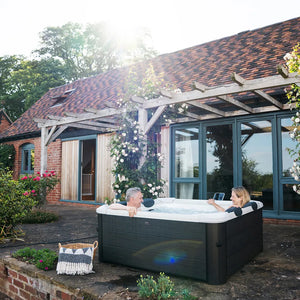 Tempo Style - Piscina Idromassaggio Quadrata MSpa Oslo Plus F-OS063WP (6 Posti) | 180 x 180 x 65cm | 1150 litri | 120 getti d'aria massaggianti a 3 velocità | Copertura termica inclusa