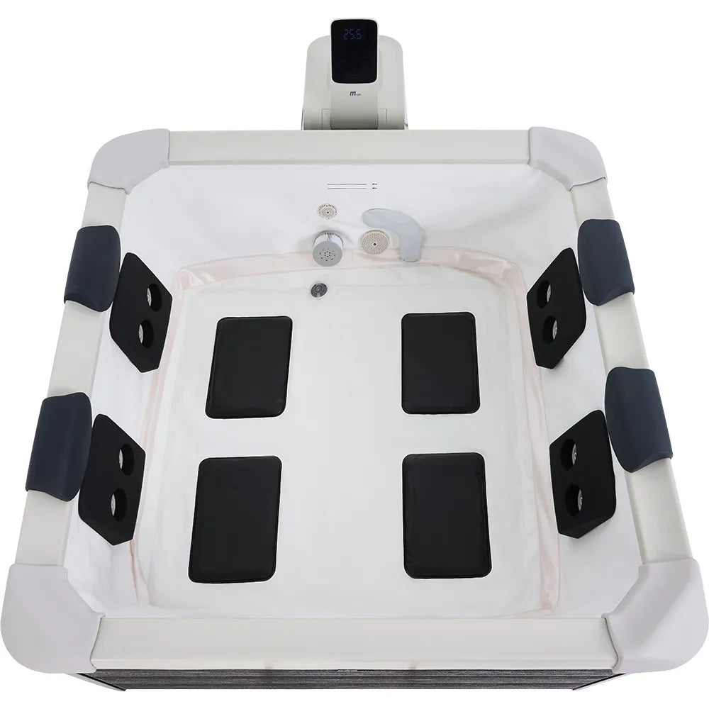 Tempo Style - Piscina Idromassaggio Quadrata MSpa Oslo Plus F-OS063WP (6 Posti) | 180 x 180 x 65cm | 1150 litri | 120 getti d'aria massaggianti a 3 velocità | Copertura termica inclusa