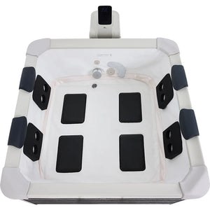 Tempo Style - Piscina Idromassaggio Quadrata MSpa Oslo Plus F-OS063WP (6 Posti) | 180 x 180 x 65cm | 1150 litri | 120 getti d'aria massaggianti a 3 velocità | Copertura termica inclusa