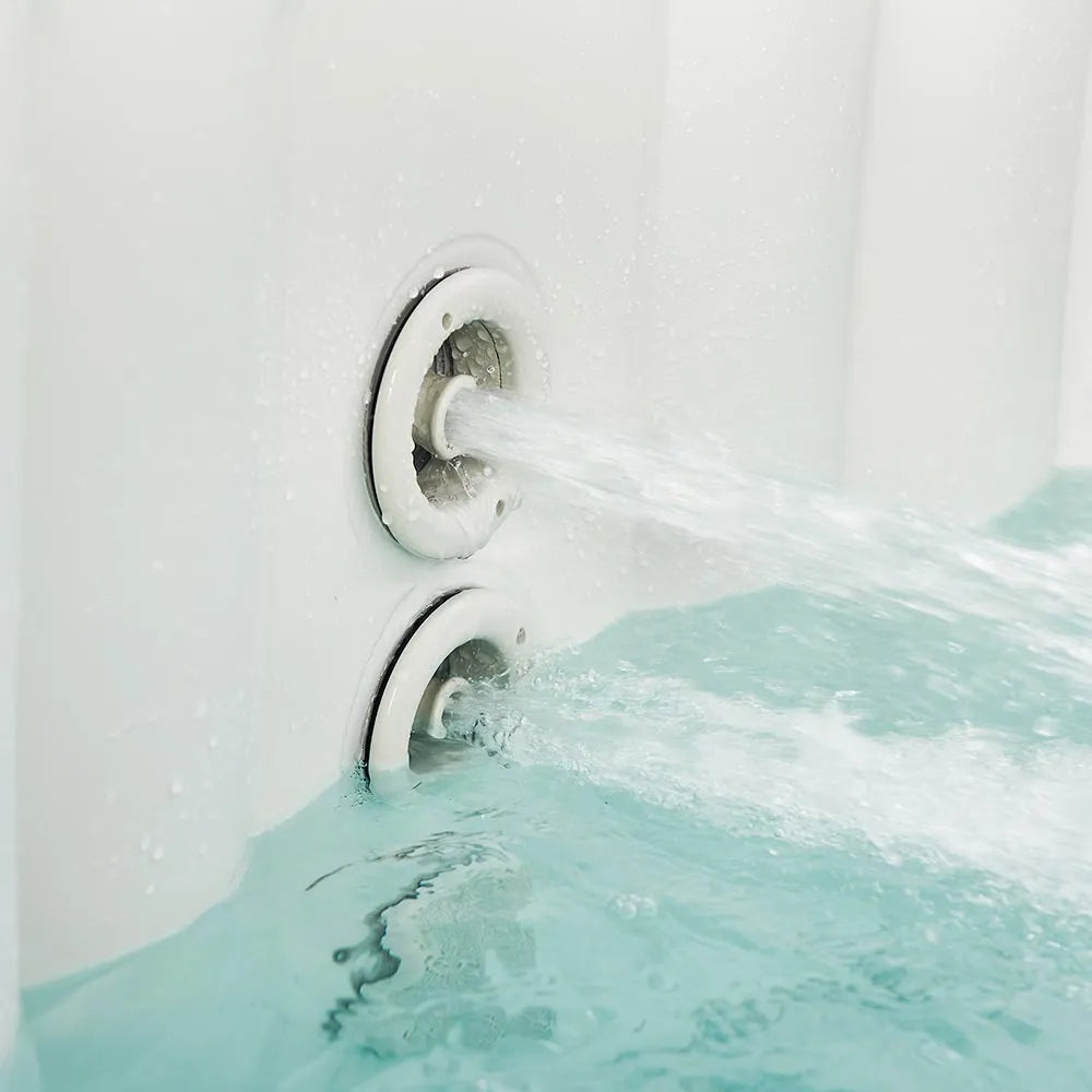 Tempo Style - Piscina Idromassaggio Circolare MSpa Splendida M-CA061 (6 Posti) | 204 cm diametro | 930 litri | 125 getti d'aria massaggianti | 6 Idrogetti | Copertura inclusa