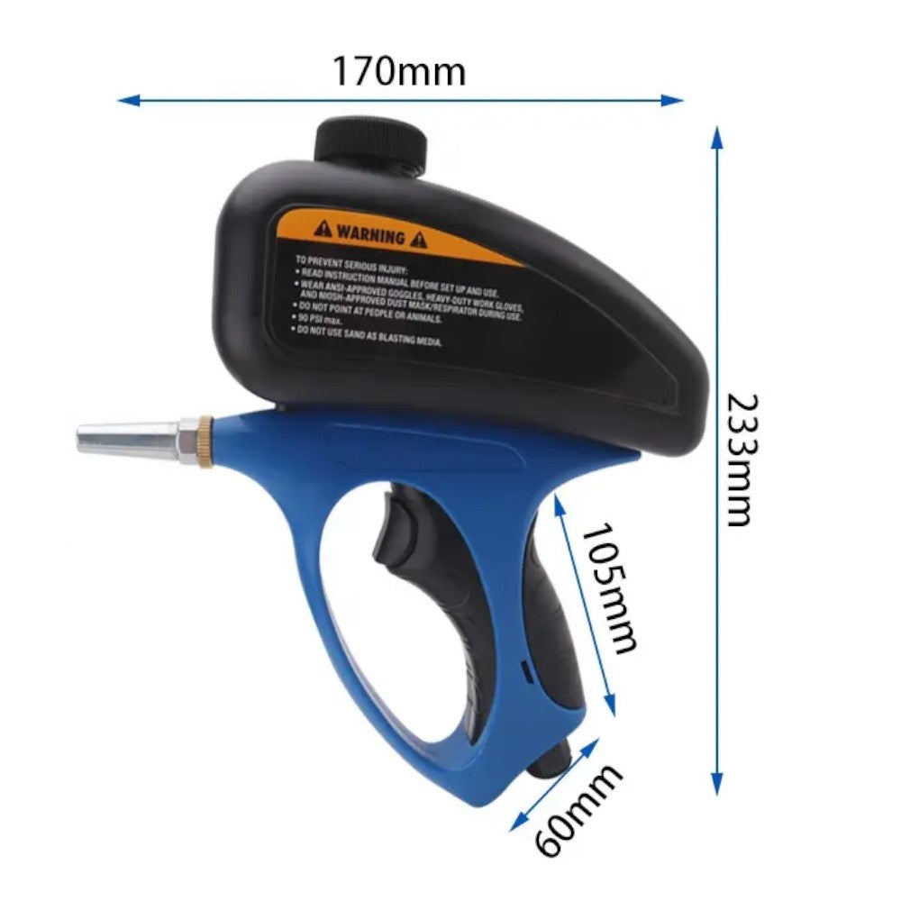 Pistola Sabbiatrice Con Serbatoio Aria Compressa Pneumatica Ugello Acciaio 20889