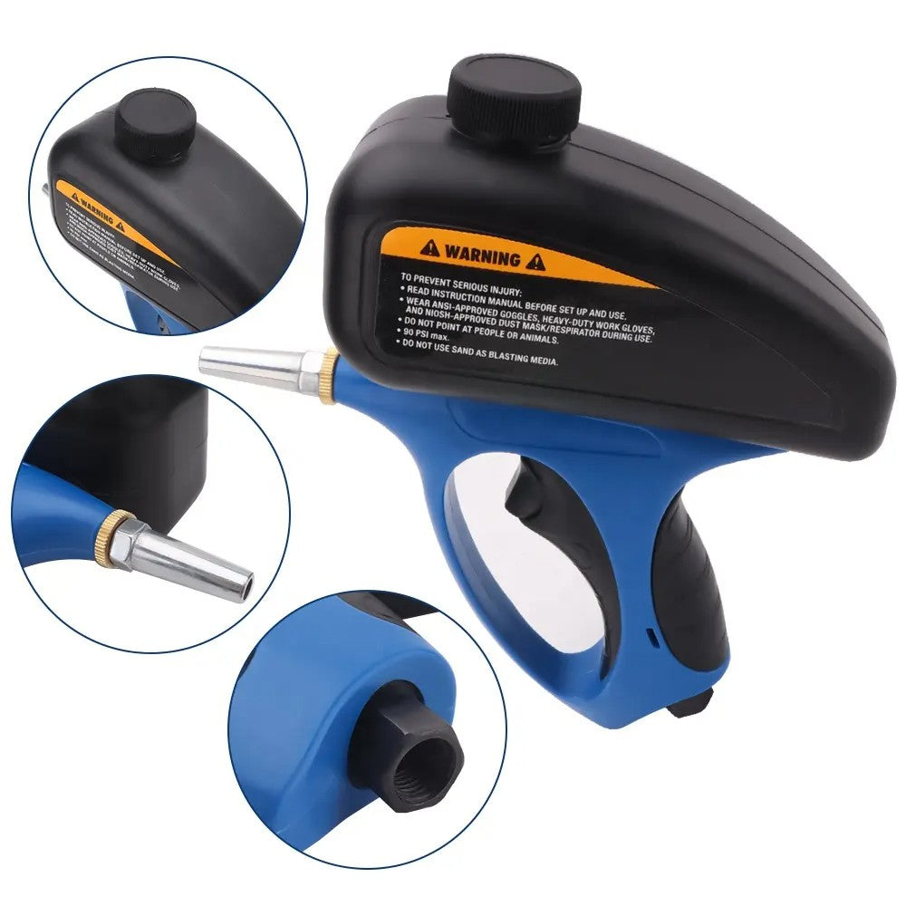 Pistola Sabbiatrice Con Serbatoio Aria Compressa Pneumatica Ugello Acciaio 20889