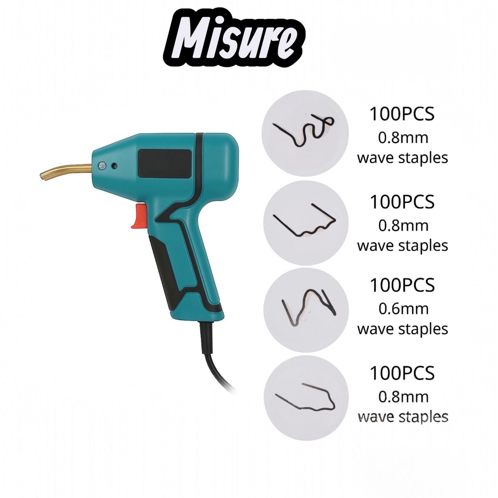 Pistola Saldatrice Plastica 70W Preriscaldamento Rapido 400 Graffette VP10173