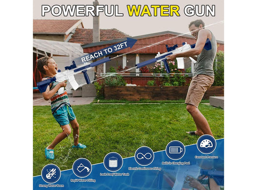 Pistola ad Acqua Elettrica per Adulti e Bambini Automatica M416 Grande Spruzzo ad alta Capacità per Piscina Spiaggia