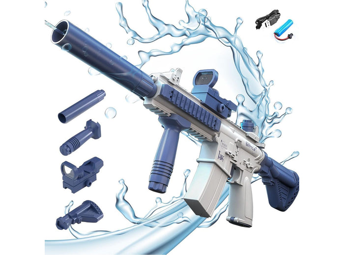 Pistola ad Acqua Elettrica per Adulti e Bambini Automatica M416 Grande Spruzzo ad alta Capacità per Piscina Spiaggia