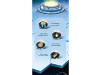 Pistola per Bolle Interstellari Elettrica con Luce LED Soffiatore Automatico a 10 Fori Giocattolo Divertente per Bambini Feste Matrimoni e Spettacoli Batterie Non Incluse