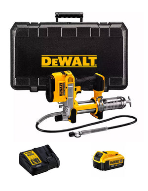 Pistola per il grasso DeWALT DCGG571M1 (1 x 4,0 Ah + DCB115 + Valigetta)