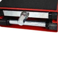 DURHAND Cavalletto Alzamoto, Sollevatore per Moto in Acciaio Rosso e Nero, Pieghevole e Antiscivolo 41.5 x 23.5 x 10-37cm