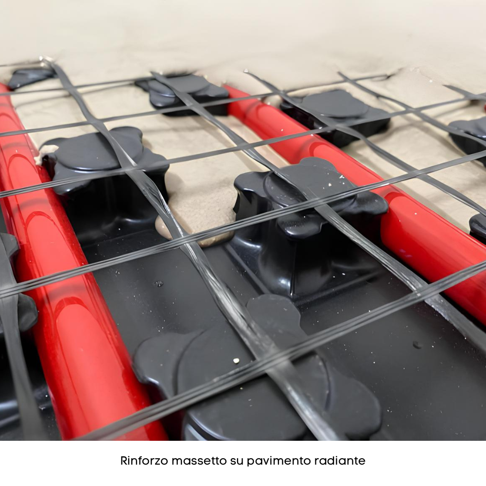 Rete in fibra di vetro 40x40 mm rinforzo massetti e intonaci 10 rotoli 1x50 m