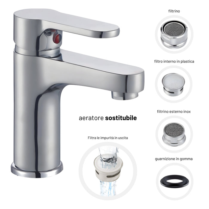 Miscelatore rubinetto lavabo cromato bagno casa *** confezione 1