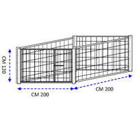 Box recinto per cuccioli in rete con zincatura a caldo dimensioni 200x200xh120 cm