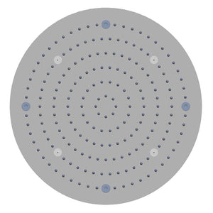 Soffione doccia a soffitto installazione da incasso acciaio inox tondo