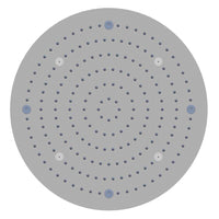 Soffione doccia a soffitto installazione da incasso acciaio inox tondo