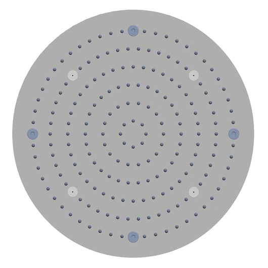 Soffione doccia a soffitto installazione da incasso acciaio inox tondo