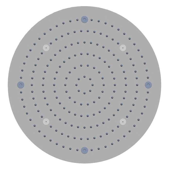 Soffione doccia a soffitto installazione da incasso acciaio inox tondo