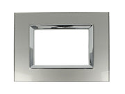 Placca Delux Vetro 503 3M Titanio Compatibile Vimar Arke' SD98003-07VT