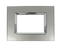 Placca Delux Vetro 503 3M Titanio Compatibile Vimar Arke' SD98003-07VT