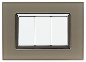 Placca Elegance 503 3M Moduli Bronzo Compatibile Bticino Matix