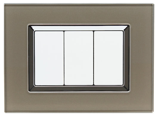 Placca Elegance 503 3M Moduli Bronzo Compatibile Bticino Matix