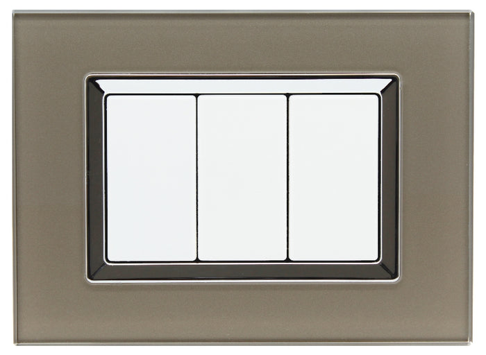 Placca Elegance 503 3M Moduli Bronzo Compatibile Bticino Matix