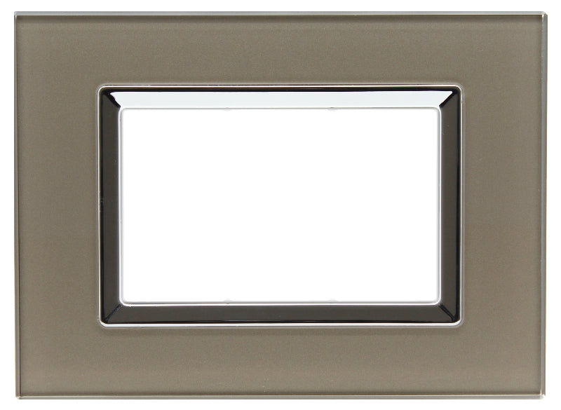 Placca Elegance 503 3M Moduli Bronzo Compatibile Bticino Matix